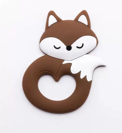 Fox Silicone Baby Teether – Soft Sensory Teething Ring - view 2 of 7