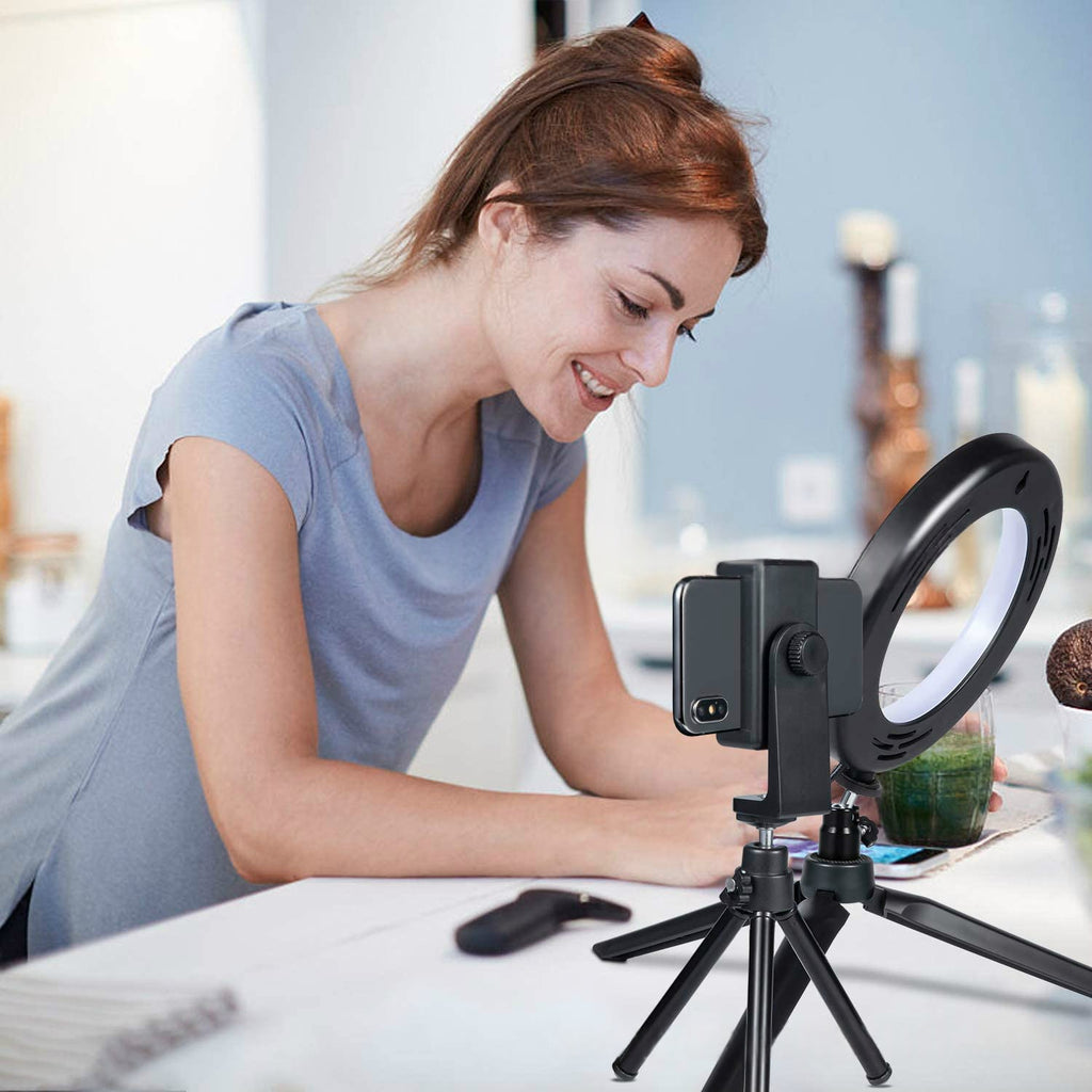 Desk Ring Light with Tripod & Phone Holder – 3 Light Modes - view 2 of 8