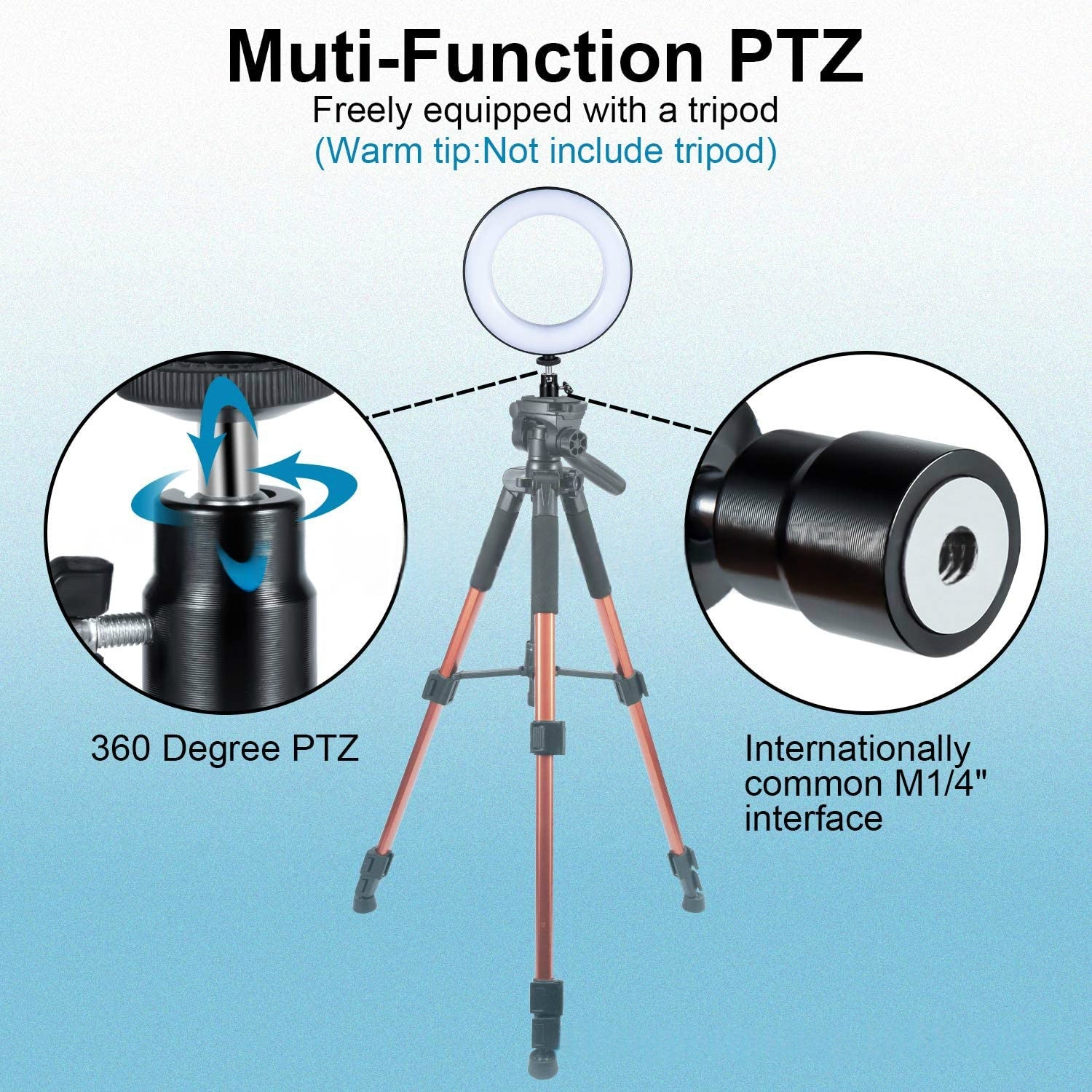 Desk Ring Light with Tripod & Phone Holder – 3 Light Modes - view 4 of 8