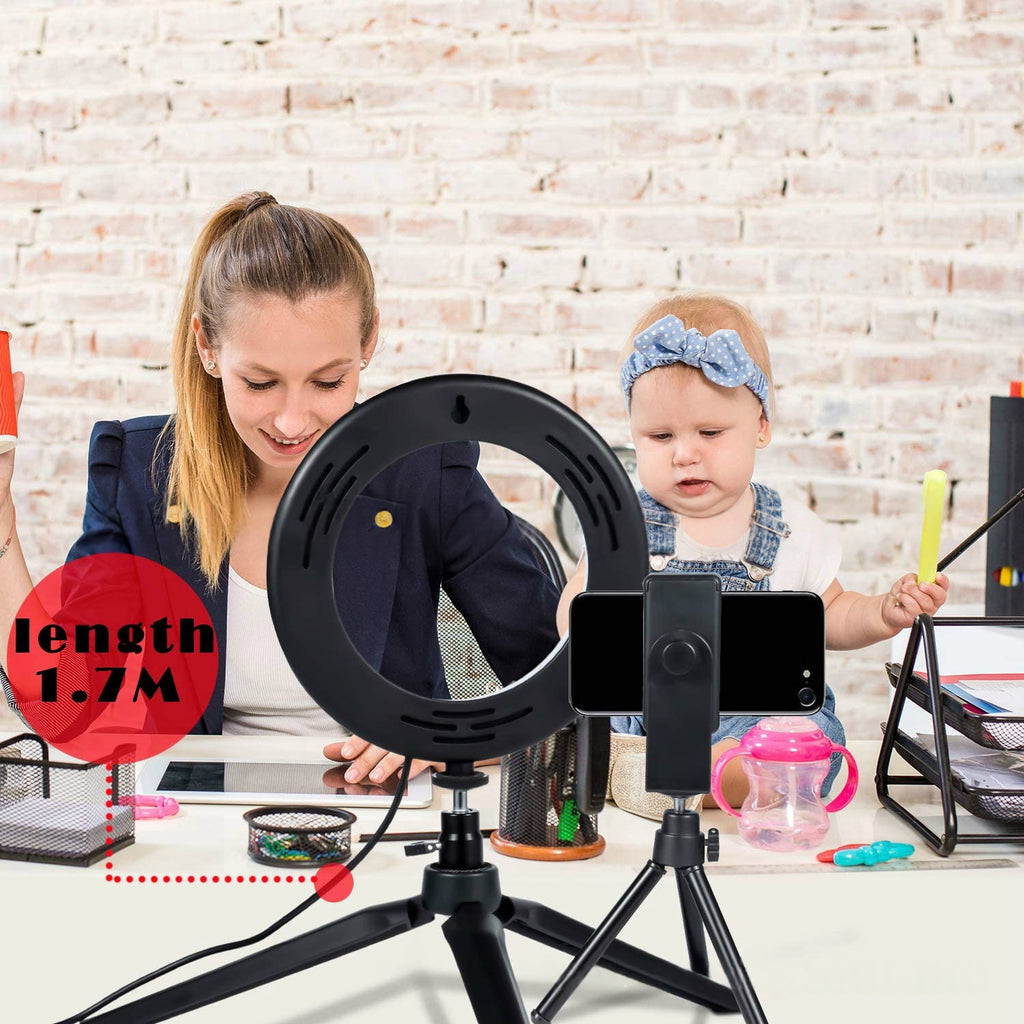 Desk Ring Light with Tripod & Phone Holder – 3 Light Modes - view 8 of 8