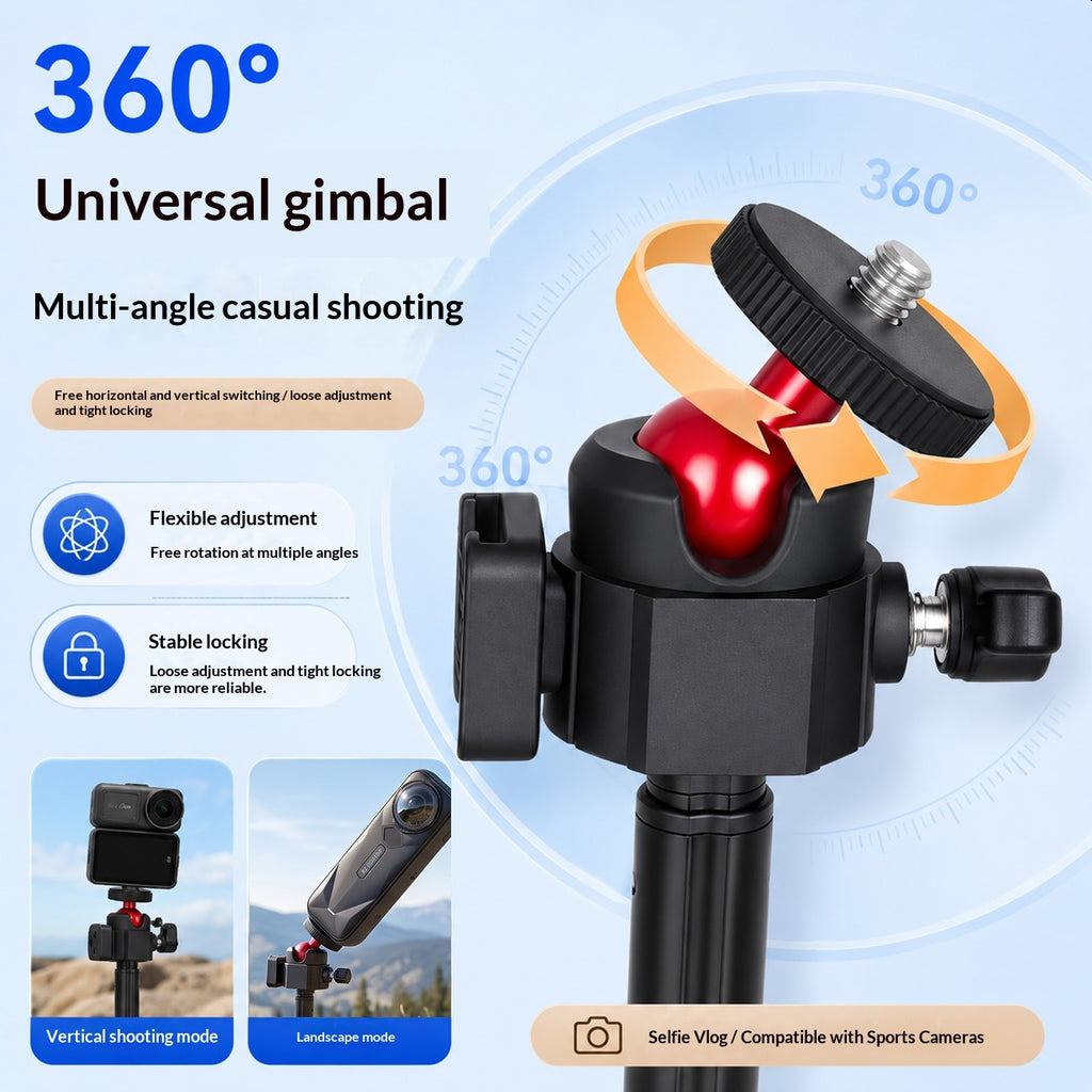 Retractable Desktop Tripod – 360° Ball Head, Phone & Action Cam - view 3 of 7