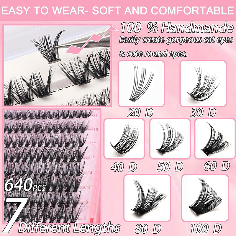 640pcs Fluffy Lash Cluster Extensions - view 4 of 8