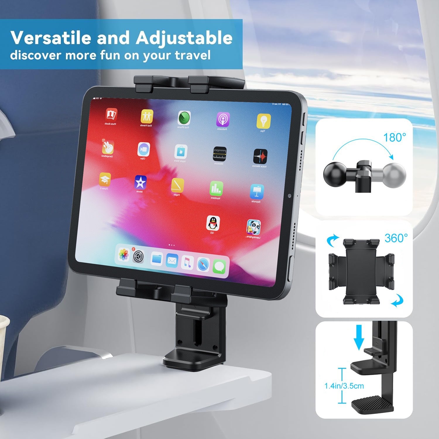 Universal Phone & Tablet Clamp Mount – 1/4-20 Thread - view 7 of 8
