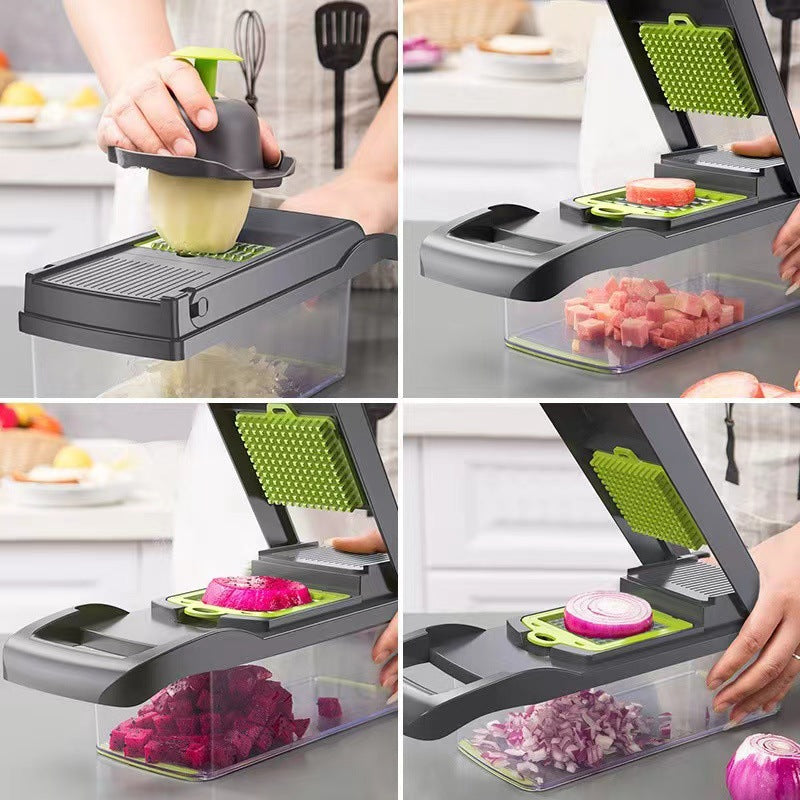 Multi-Blade Vegetable Chopper & Mandoline Slicer with Catch Container - view 2 of 4