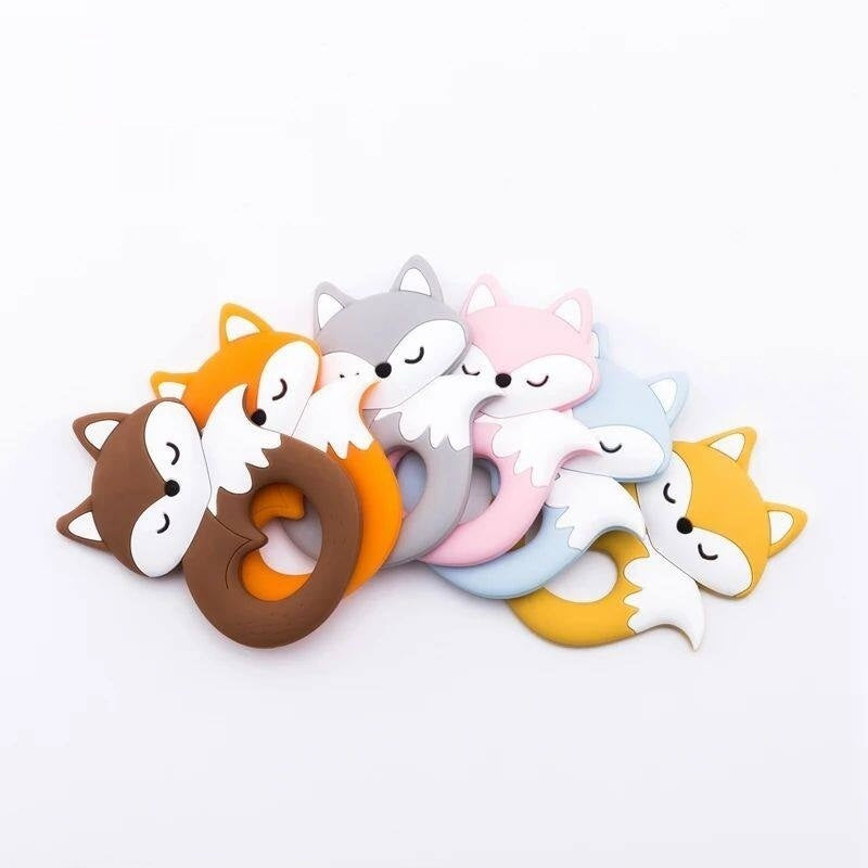 Fox Silicone Baby Teether – Soft Sensory Teething Ring - view 1 of 7