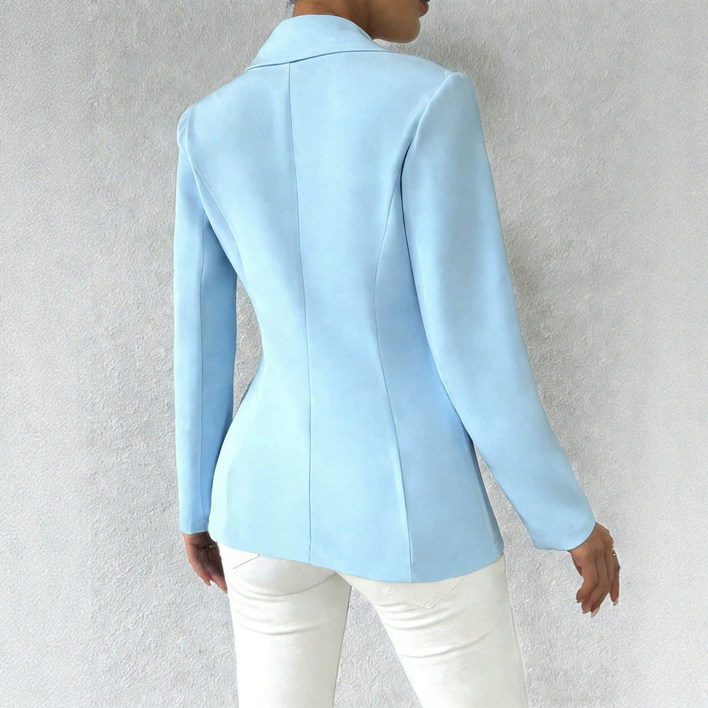 Light Blue Slim-Fit Women's Blazer - view 3 of 5
