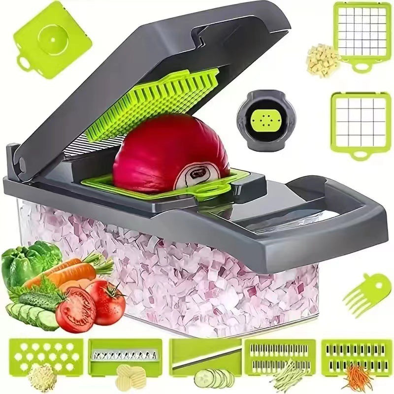 Multi-Blade Vegetable Chopper & Mandoline Slicer with Catch Container - view 1 of 4