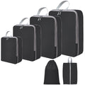 Compression Packing Cube Set – 8-Piece Luggage Organiser with Shoe & Laundry Bags