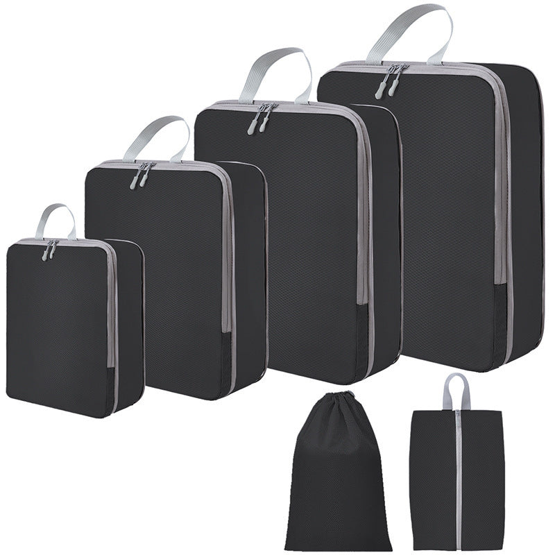 Compression Packing Cube Set – 8-Piece Luggage Organiser with Shoe & Laundry Bags