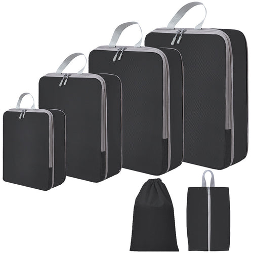 Compression Packing Cube Set – 8-Piece Luggage Organiser with Shoe & Laundry Bags
