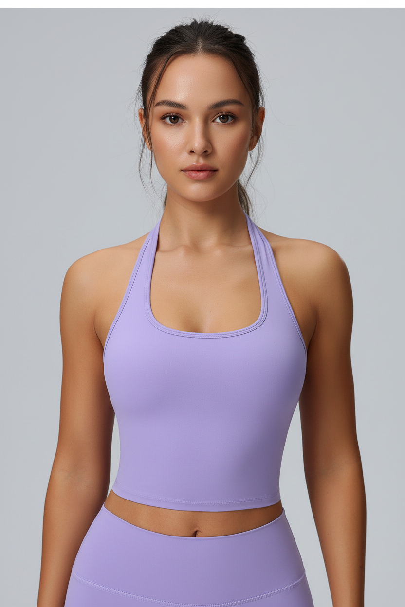 Halter-Neck High-Support Sports Bra — Studio to Street - view 7 of 9